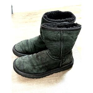 UGG BOOTS SUEDE/WOOL BLACK SIZE 7